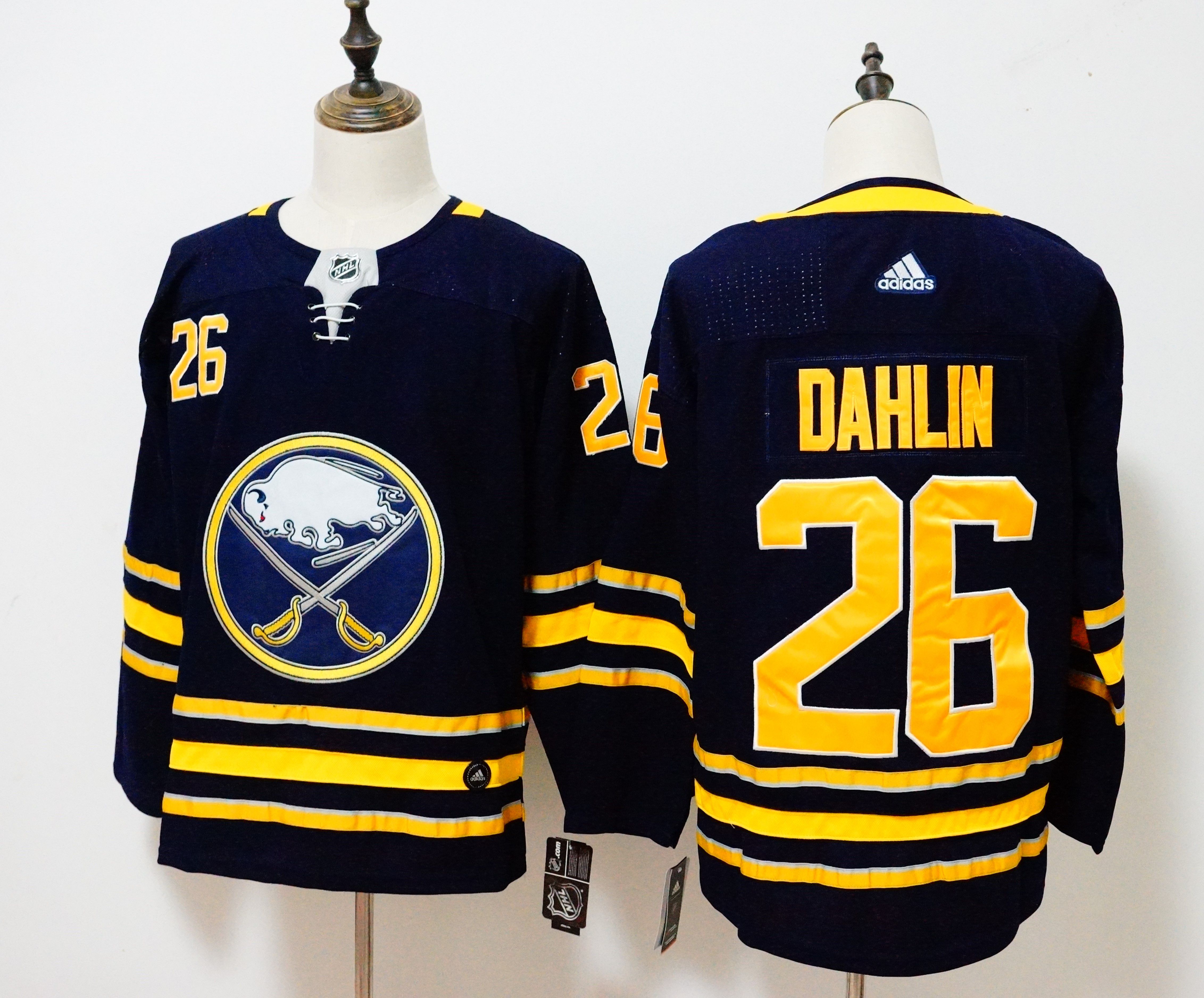 Men Buffalo Sabres 26 Dahlin Blue Hockey Stitched Adidas NHL Jerseys